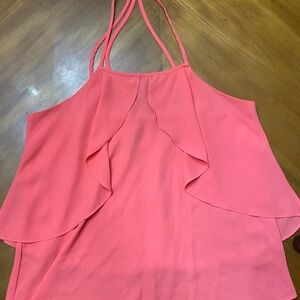 Paper Crane Coral Tank with Ruffles